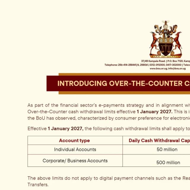 Introducing Over-the-Counter Cash Withdrawal Limits